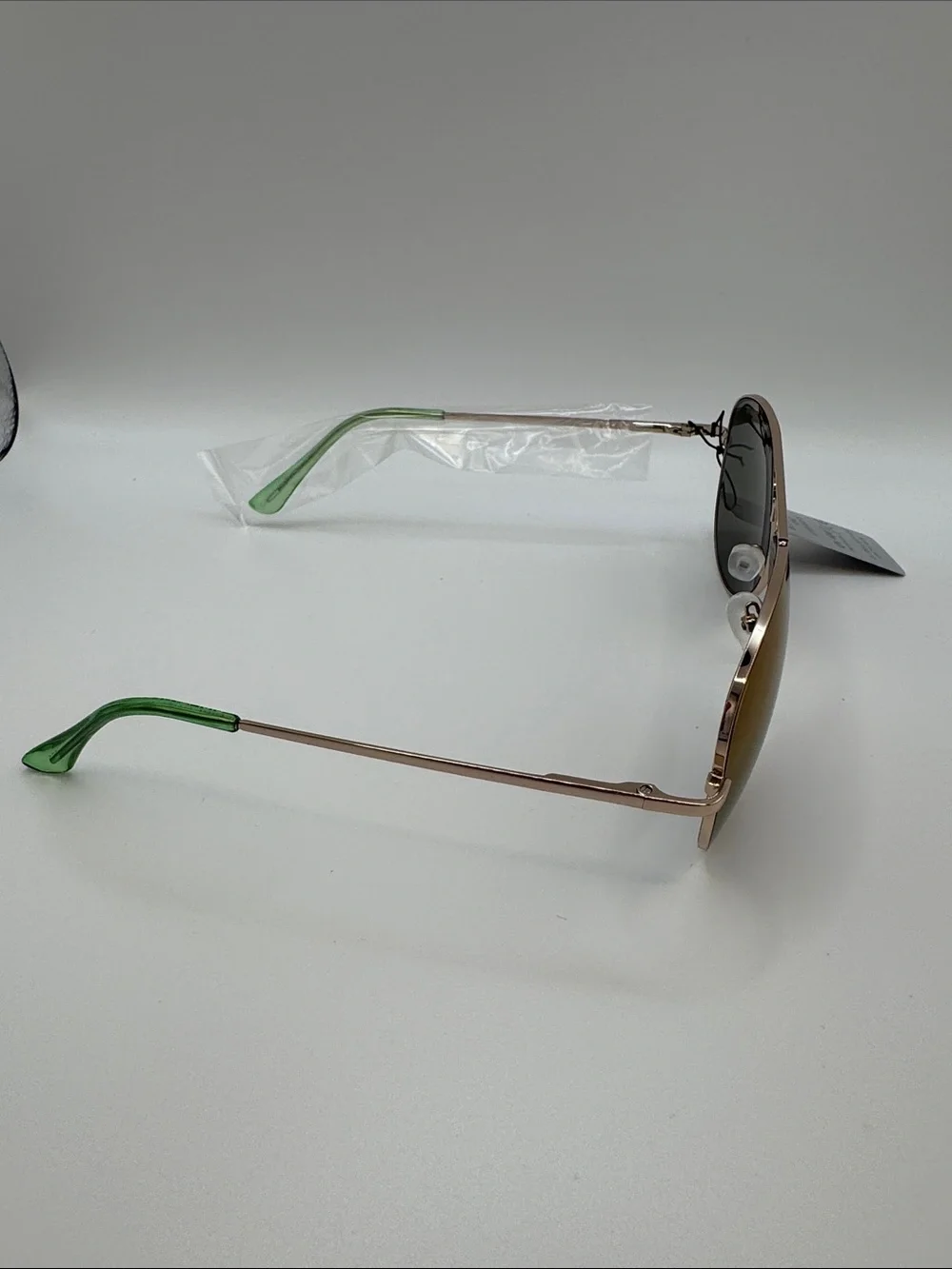 Mirrored Aviator Sunglasses - Purple/Blue Lenses
